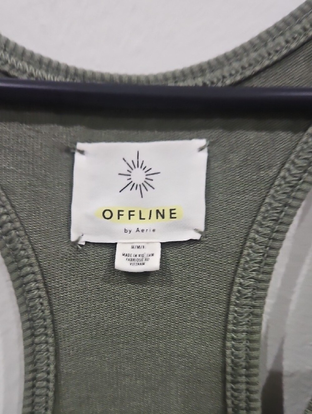 Offline By Aerie Olive Racerback Wide-Leg Jumpsuit - Picture 3 of 3